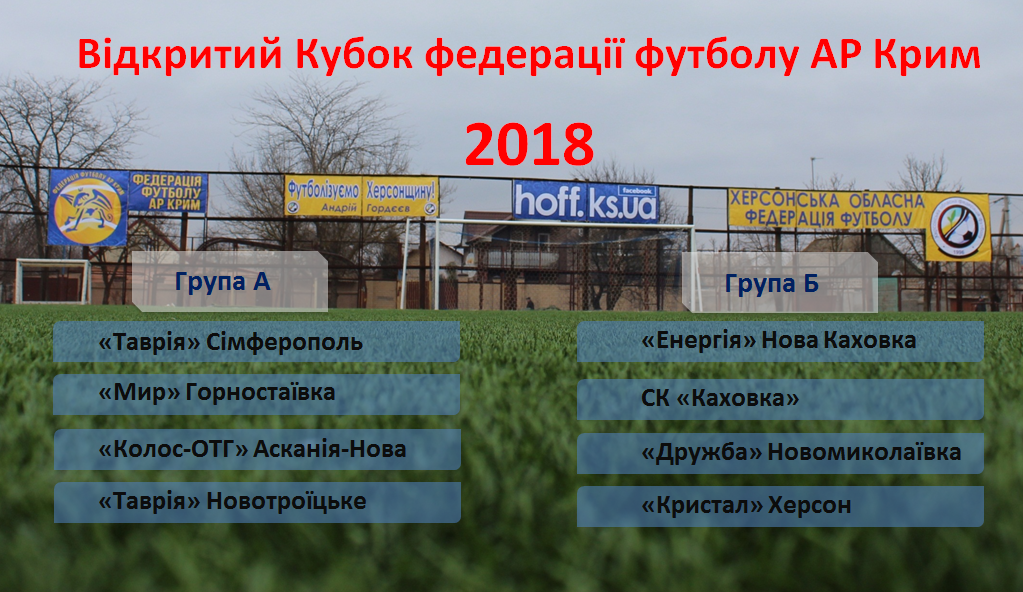 Матчі Відкритого Кубку АР Крим відбудуться з 12 по 19 березня 2018 року!